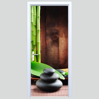 OEM Adhesivo De Tela Para Puerta Zen Bamb&uacute; Piedras Negras 585pd