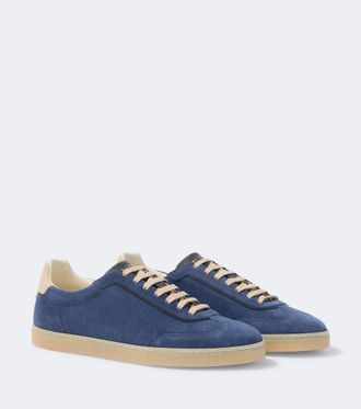 Brunello Cucinelli Zapatillas de ante con piel