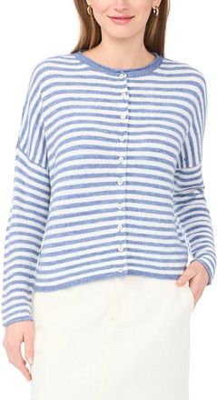 Vince Camuto Striped Rollneck Cardigan