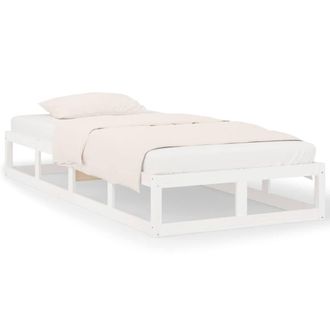 Berkfield Home Bed Frame White 90x200 cm Solid Wood
