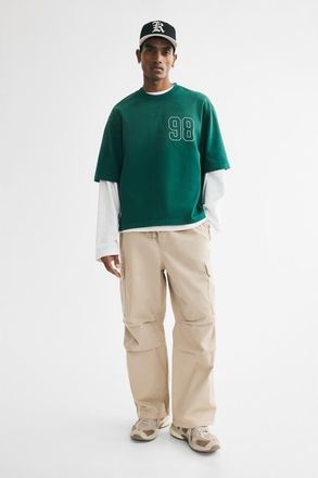 H&M Loose-fit Cargo Pants in Light Beige at Nordstrom, Size Xx-Large