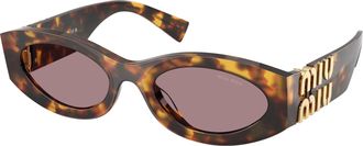 Miu Miu Light Purple Brown Oval Ladies Sunglasses MU 11WS 14L20I 54