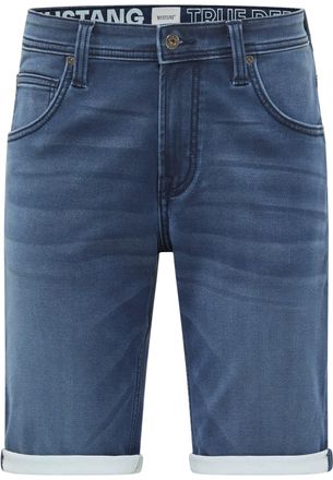 Mustang Slim-fit-Jeans MUSTANG Herren Style Chicago Shorts Z, Herren, Gr. 48, blau (4136 dunkelblau), Denim/Jeans, 52% Baumwolle, 46% Polyester, 2% Elasthan, 