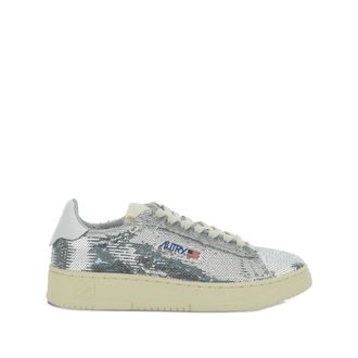 Autry Sneakers, female, Gray, Size: 8 US Dallas Low Sparkling Sneakers