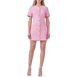 endless rose Tweed Sheath Dress in Pink at Nordstrom, Size Large