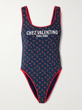 Valentino Garavani Costume Da Bagno Stampato - Blu
