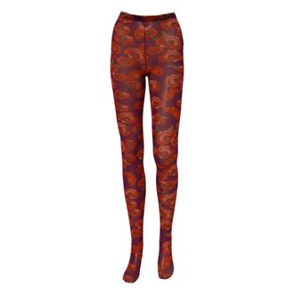 Dolce & Gabbana Medias de Nylon con Estampado Floral - Underwear - Mujer - Multicolor - M