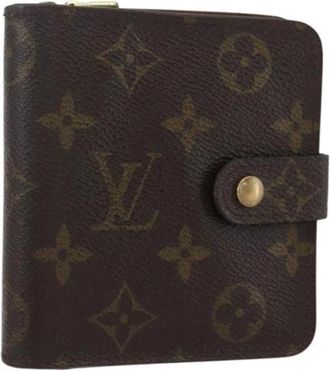 Louis Vuitton Pre-owned Vintage Canvas Portemonnee - Dames - Vintage Accessoires - Bruin - ONE Size - Vintage