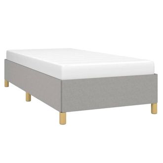 Berkfield Home Durable Bed Frame Light Grey 90x190 cm Single Fabric