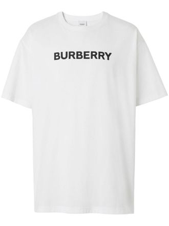 Burberry White Logo Print T-shirt