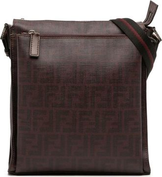 Fendi Pre-owned Cross Body Bags, female, Brown, Size: ONE SIZE Pre-owned Textured Crossbody Bag