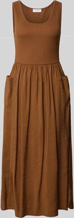 Rich & Royal Midikleid mit aufgesetzten Taschen in Cognac, Gr&ouml;&szlig;e XL