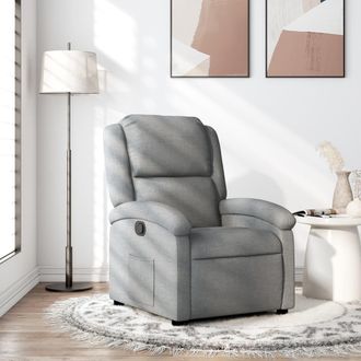 vidaXL Sill&oacute;n Reclinable De Tela Gris Claro Vidaxl