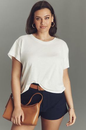 Pilcro Billy Regenerative Cotton Short-Sleeve Crew-Neck Tee by Pilcro