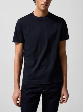 Emporio Armani Mens Tone-on-tone mini-logos T-shirt