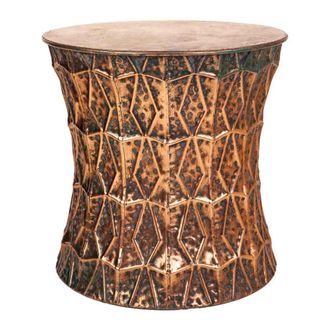 Wanderlust Deco Taburete de metal dorado 35.5x35.5x34