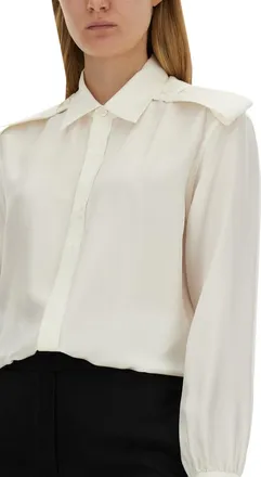 Burberry Mulberry Silk Shirt - White