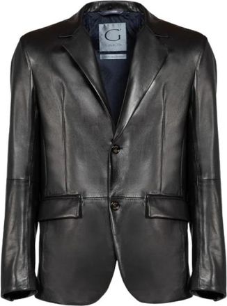 Gimos Soft Glove Nappa Blazer - Heren - Leren en Su&egrave;de Jassen - Zwart - L - Leer - Jassen