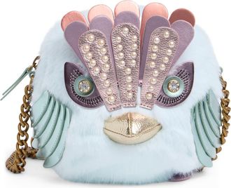 Kurt Geiger Pompom Eagle Crossbody Bag in Pale Blue at Nordstrom Rack
