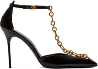 Balmain Sync Leren Pumps - Dames - Pumps - Zwart - 37 1/2 EU - Schoenen