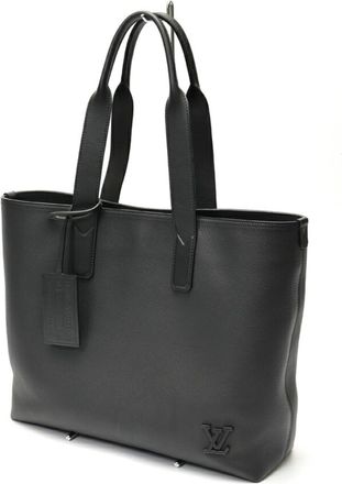 Louis Vuitton Black Leather Tote Bag (Pre-Owned)
