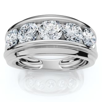 Pompeii3 Mens 2Ct Diamond Accented Wedding Anniversary Ring 10k Gold Lab Grown