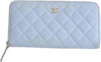 Chanel Pre-owned Wallets, female, Blue, Size: ONE SIZE Pre-owned Portefeuille