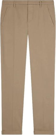 Dondup Pantalone - Heren - Slim Fit Broeken - Beige - W29 - Leer - Broeken