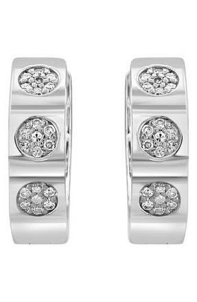 Effy Sterling Silver Diamond Hoop Earrings - 0.12ct. at Nordstrom Rack