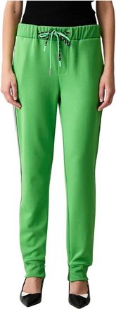 Patrizia Pepe Joggers con detalles laterales - Trousers - Mujer - Verde - XS