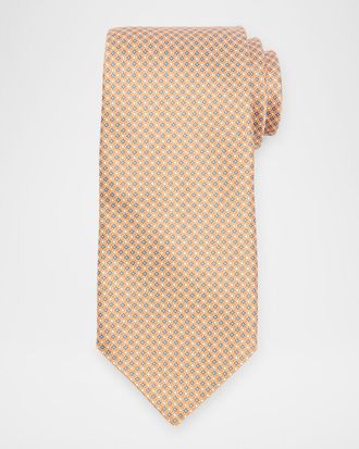 Stefano Ricci Mens Micro-Geometric Silk Tie