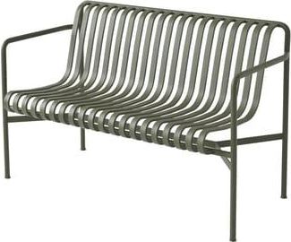 HAY Bench with backrest Palissade - Green - Epoxy paint - Designer Ronan & Erwan Bouroullec