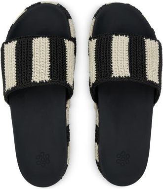 The Sak Olivia Slide Sandal in Black Stripe at Nordstrom, Size 11