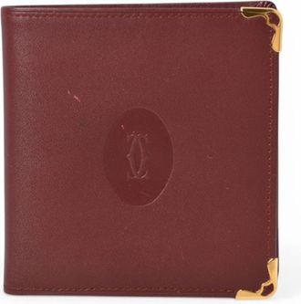 Cartier Bordeaux Leather Wallet (Bi-Fold) (Pre-Owned)