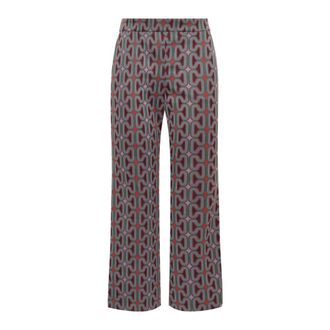 Maliparmi Optical Chain Trouser - Dames - Wijde Broeken - Veelkleurig - S - Polyester - Broeken