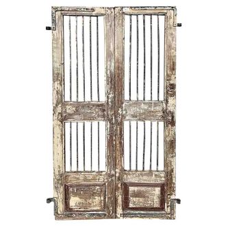 Wanderlust Deco Puerta De Madera Marr&oacute;n Acabado Artesanal 98x3x175 H Cm