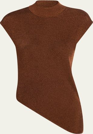 A.L.C. Edith Asymmetric Mock-Neck Top