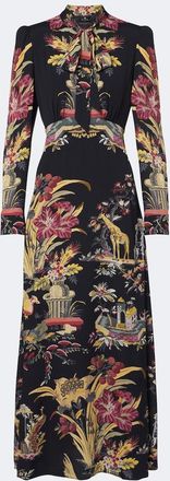 Etro Printed cr&ecirc;pe de chine maxi dress