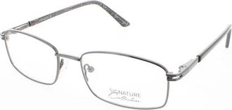 Signature Mens Grey Rectangular Eyeglass Frames Pn107Gunmetal52