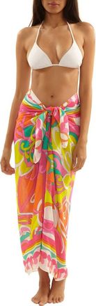 Trina Turk Elara Cover-Up Pareo in Pink Multi at Nordstrom