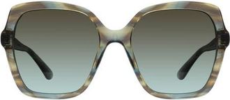 Stuart Weitzman 56mm Gradient Square Sunglasses in Green Horn at Nordstrom