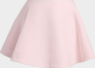 Ganni Peacoat Wool Circle Skirt