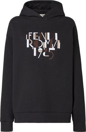 Fendi Oversized Hoodie - Dames - Hoodies - Zwart - XS - Katoen - Hoodies & sweatvesten