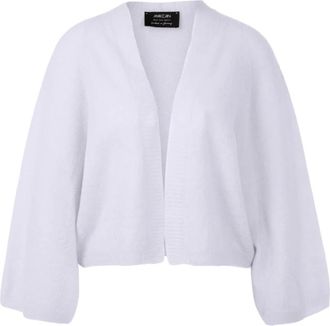 Marc Cain Gebreide vest van Duits fabricaat- lichtgewicht - Dames - Truien - Paars - Maat: XS Wol