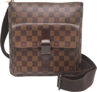 Louis Vuitton Brown Damier Azur Pochette Shoulder Bag (Pre-Owned)