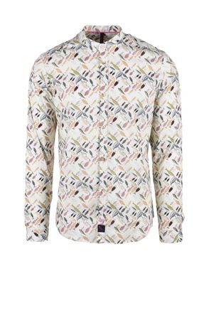 Koon Multicolor Leaf Stretch Cotton Shirt