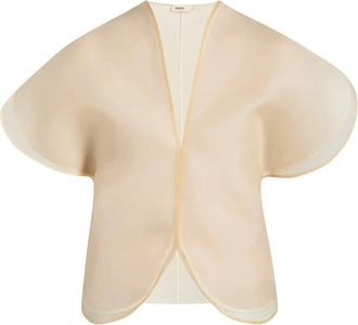 Khaite Briar Top - Dames - Blouses - Beige - S - Organza - Overhemden
