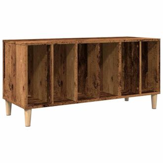 Berkfield Home Record Cabinet Old Wood 100x38x48 cm Engineered Wood in Brown | Size: 100 x 38 x 48 cm