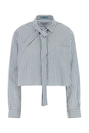 Prada Embroidered Poplin Shirt
