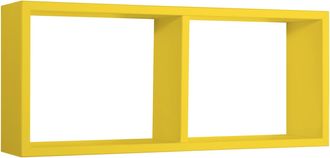 OEM Estante Rectangular De Pared 2 Compartimentos Mod. Morgana Amarillo